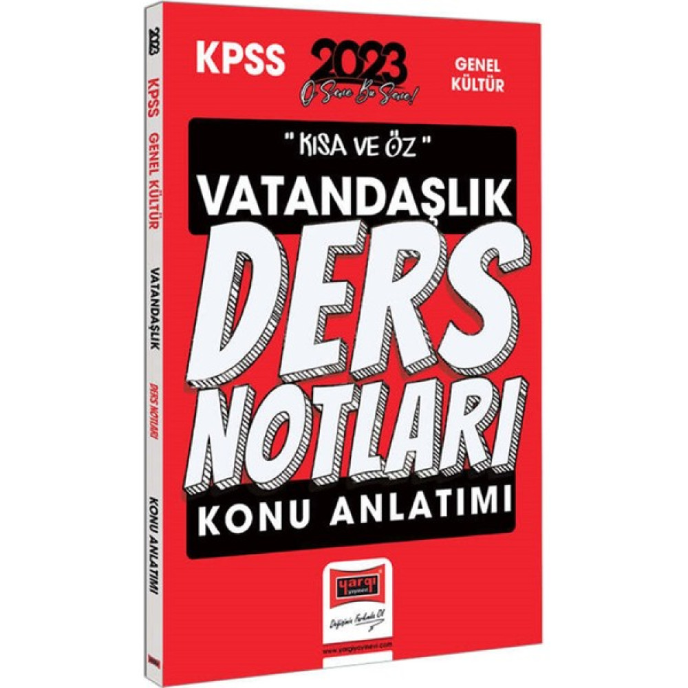 Yargı Yayınları 2023 Kpss Kısa ve Öz Vatandaşlık Konu Anlatımı Ders Notları KPSS Fiyatı