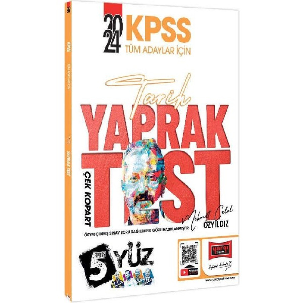 Yargı Yayınları 2024 KPSS Tüm Adaylar İçin 5 Yüz Tarih Çek Kopart Yaprak Test KPSS Fiyatı