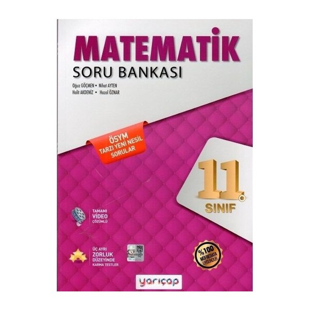 Yarı Çap Yayınları Yayınları 11. Sınıf Matematik Soru Bankası Matematik Fiyatı