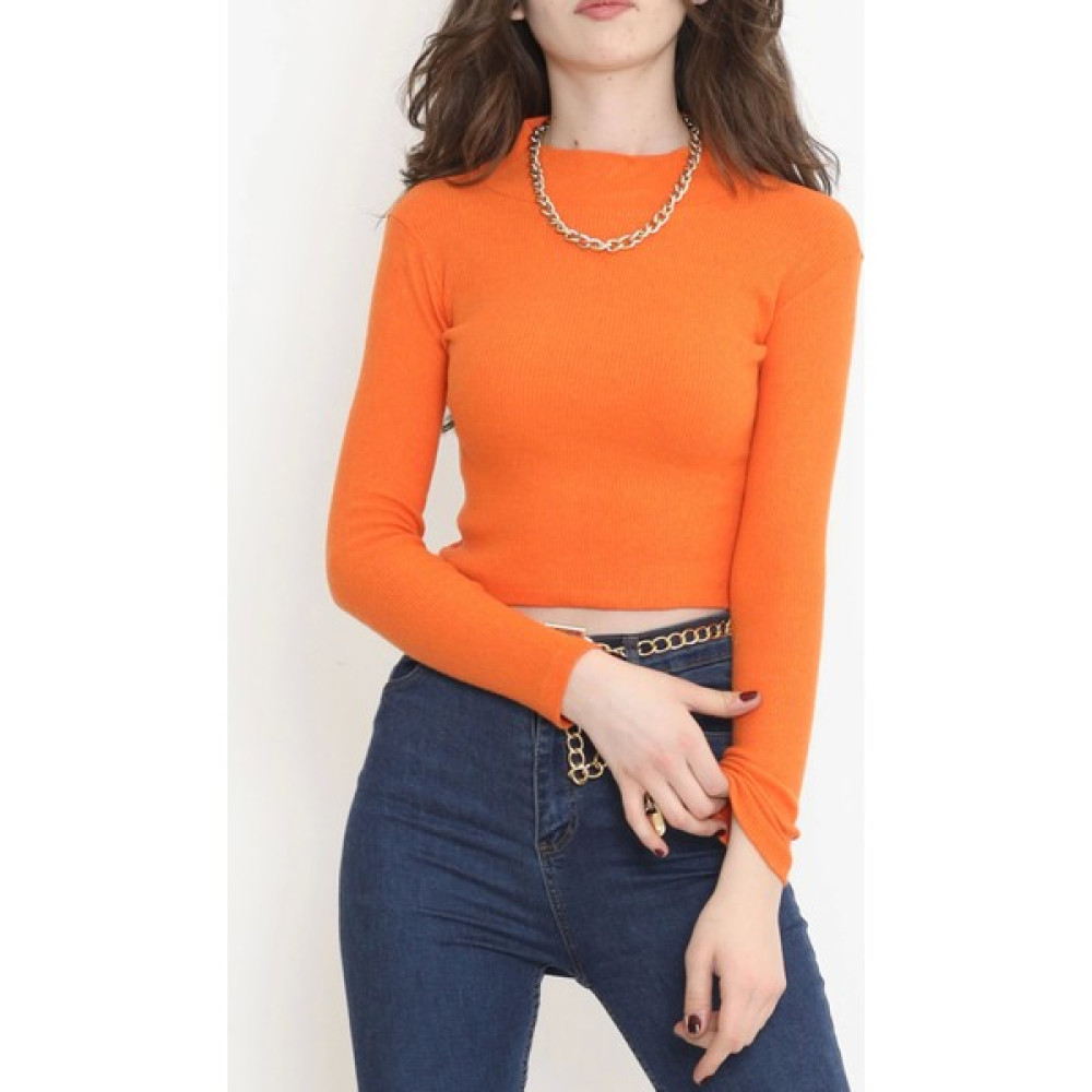 Yarım Balıkçı Crop Bady Turuncu - 12317.1567. Bluz Fiyatı