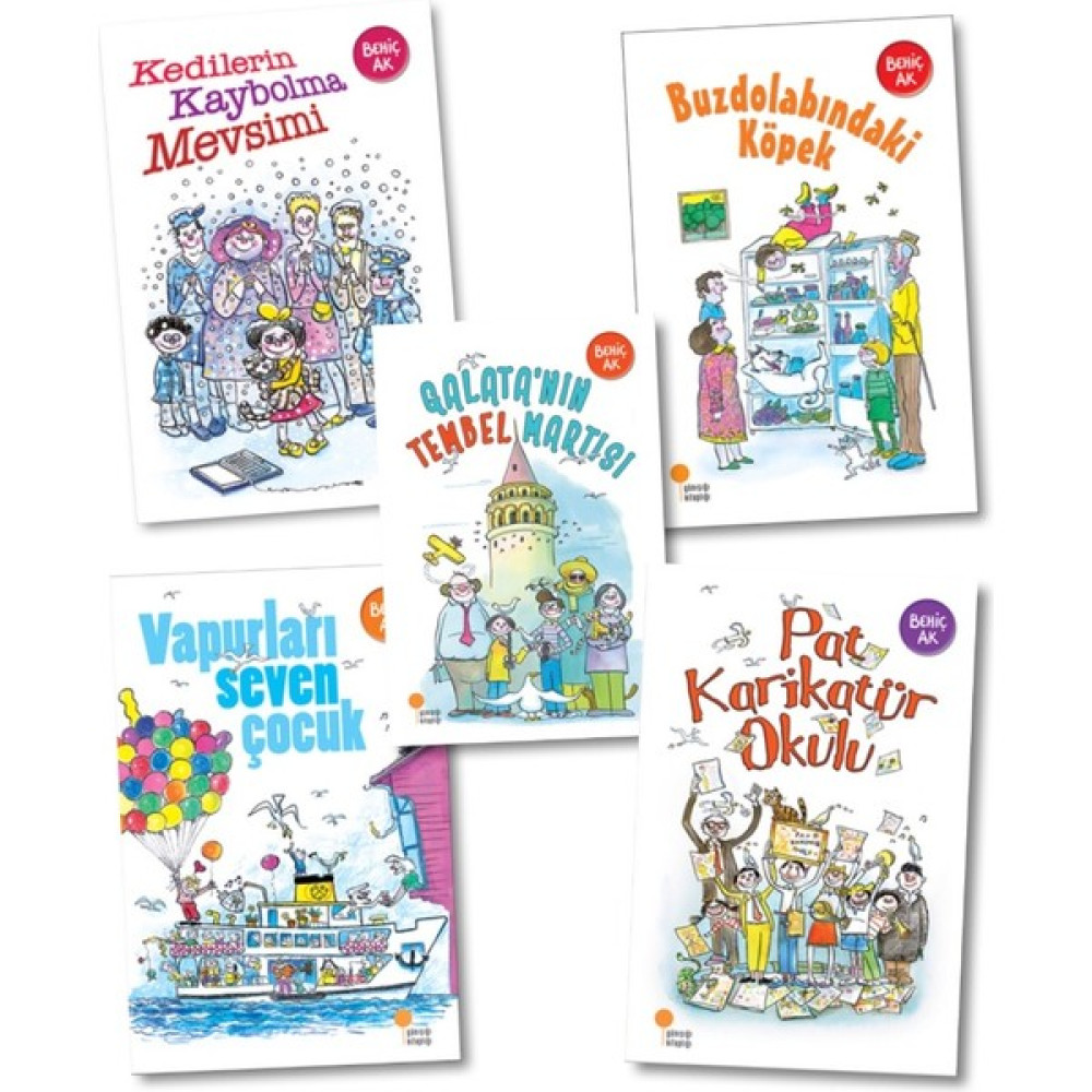Yaşayan Kalem Kedilerin Kaybolma Mevsimi - Buzdolabındaki Köpek - Vapurları Seven Çocuk - Pat Karikatür Okulu - Galata'nın Tembel Martısı, Behiç Ak... Öykü Kitapları Fiyatı