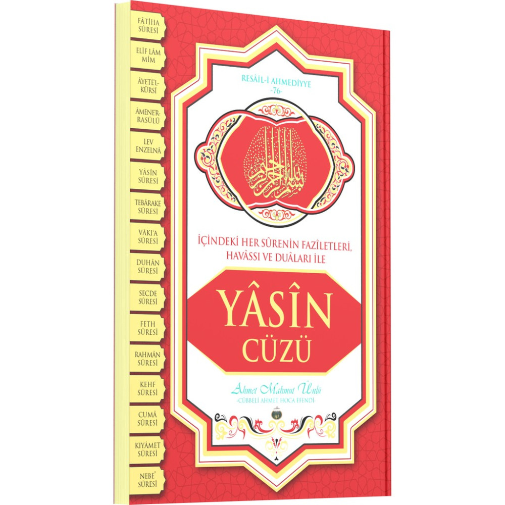 Yasin Cüzü Türkçe ve Arapça 237 Sayfa Ahmet Mahmut Ünlü Din Kitapları Fiyatı