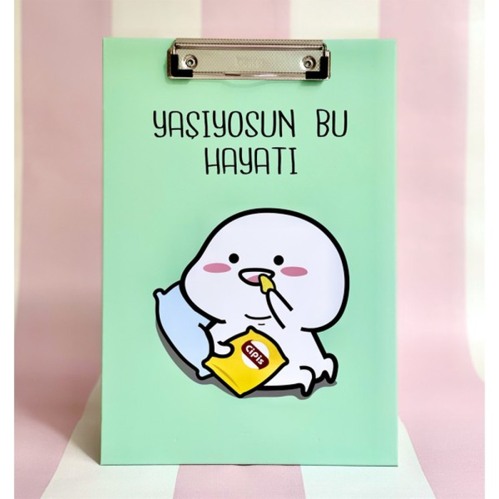 Yaşıyosun Bu Hayatı Tasarımlı Sekreterlik - Renkli Sekreterlik Fiyatı