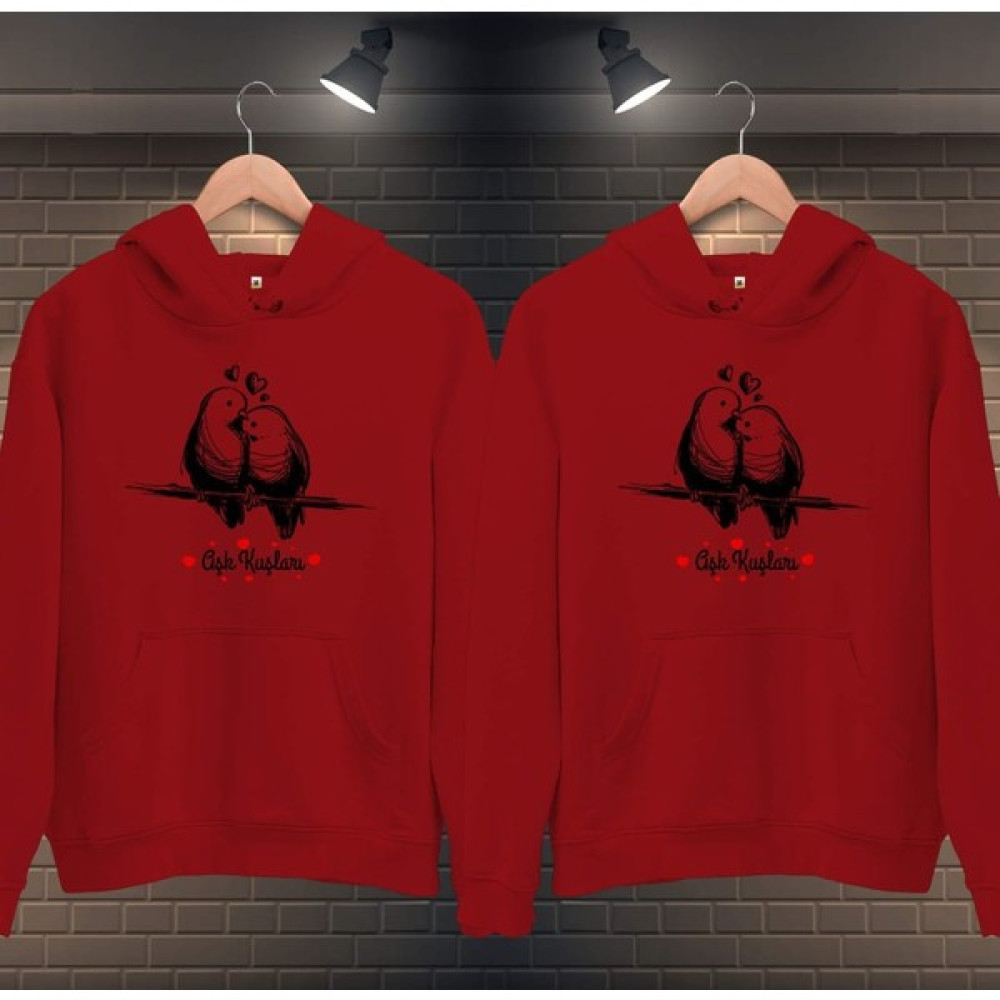 Yasolin Sevgili Kombini Sweatshirt Aşk Kuşları Bayan Sweatshirt Fiyatı