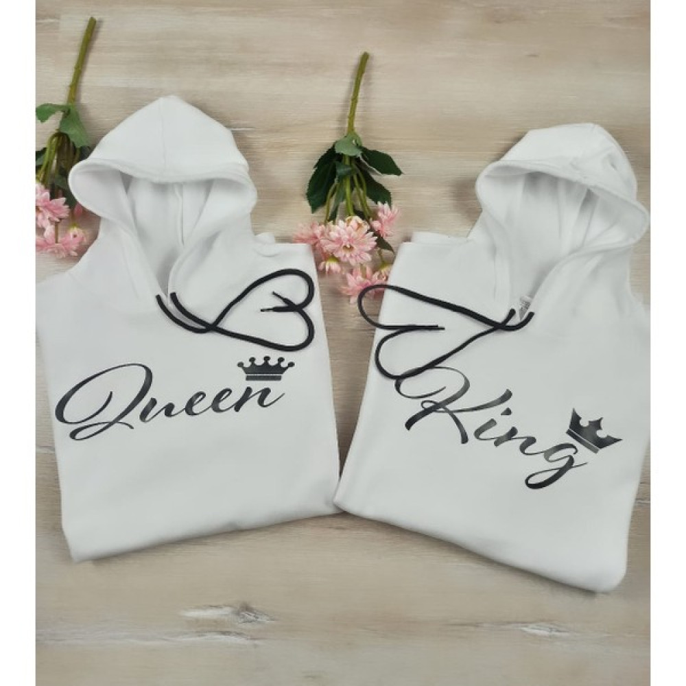 Yasolin Sevgili Kombini Sweatshirt El Yazılı King Queen Bayan Sweatshirt Fiyatı