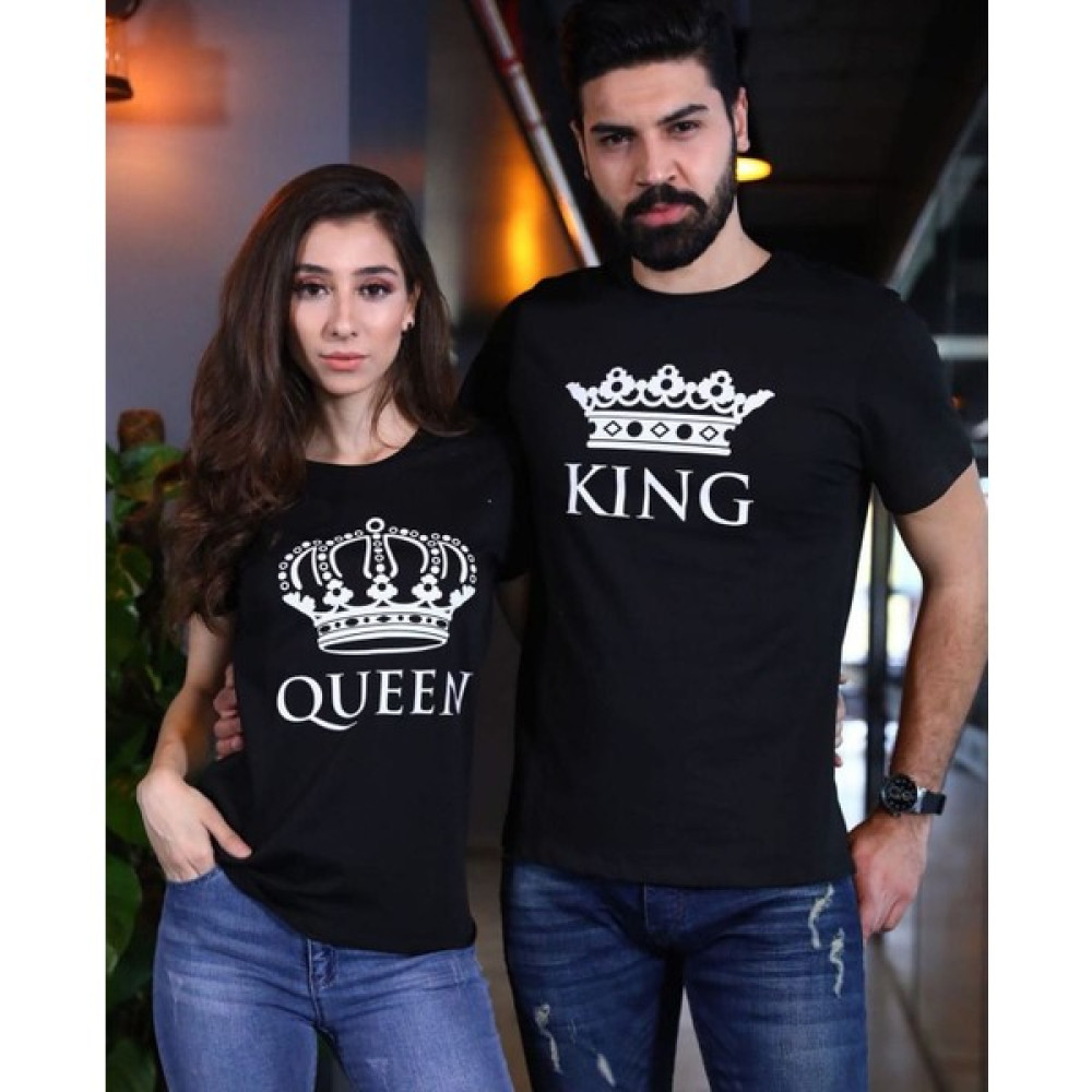 Yasolin Sevgili Kombinleri King Queen Taç Tişört Bayan T-shirt Fiyatı