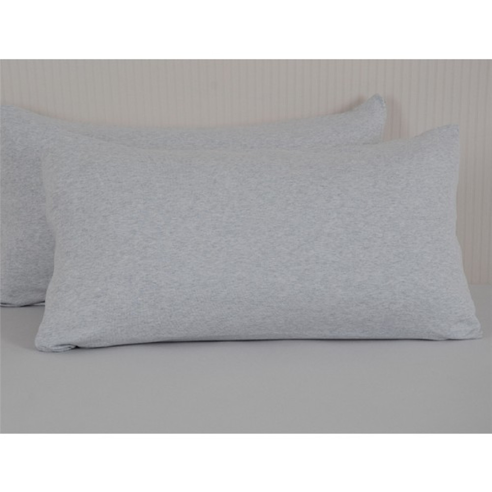 Yastık Kılıfı Gri Malange Fermuarlı 2'li Paket (48x73 cm) - 48 x 73 cm Yastık Kılıfı Fiyatı