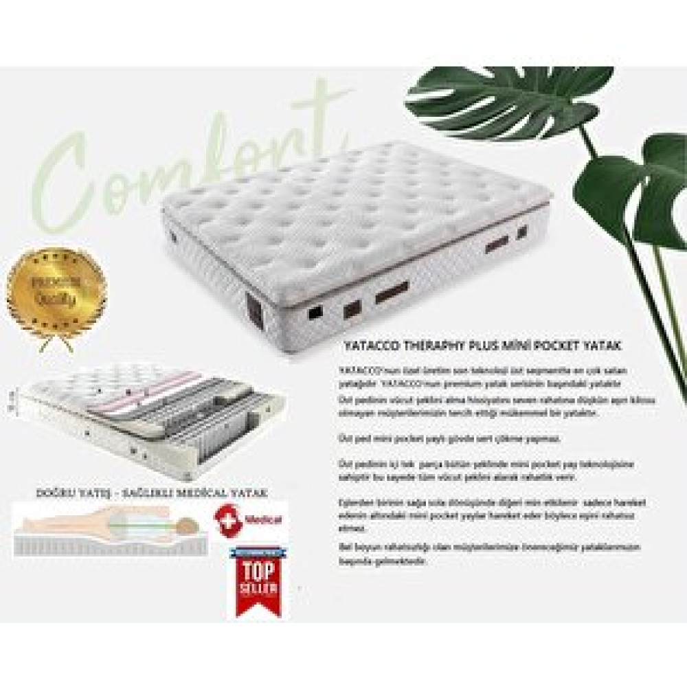 Yatacco Theraphy Plus Çi̇ft Ki̇şi̇li̇k Yatak 200x200 cm Yatak Fiyatı