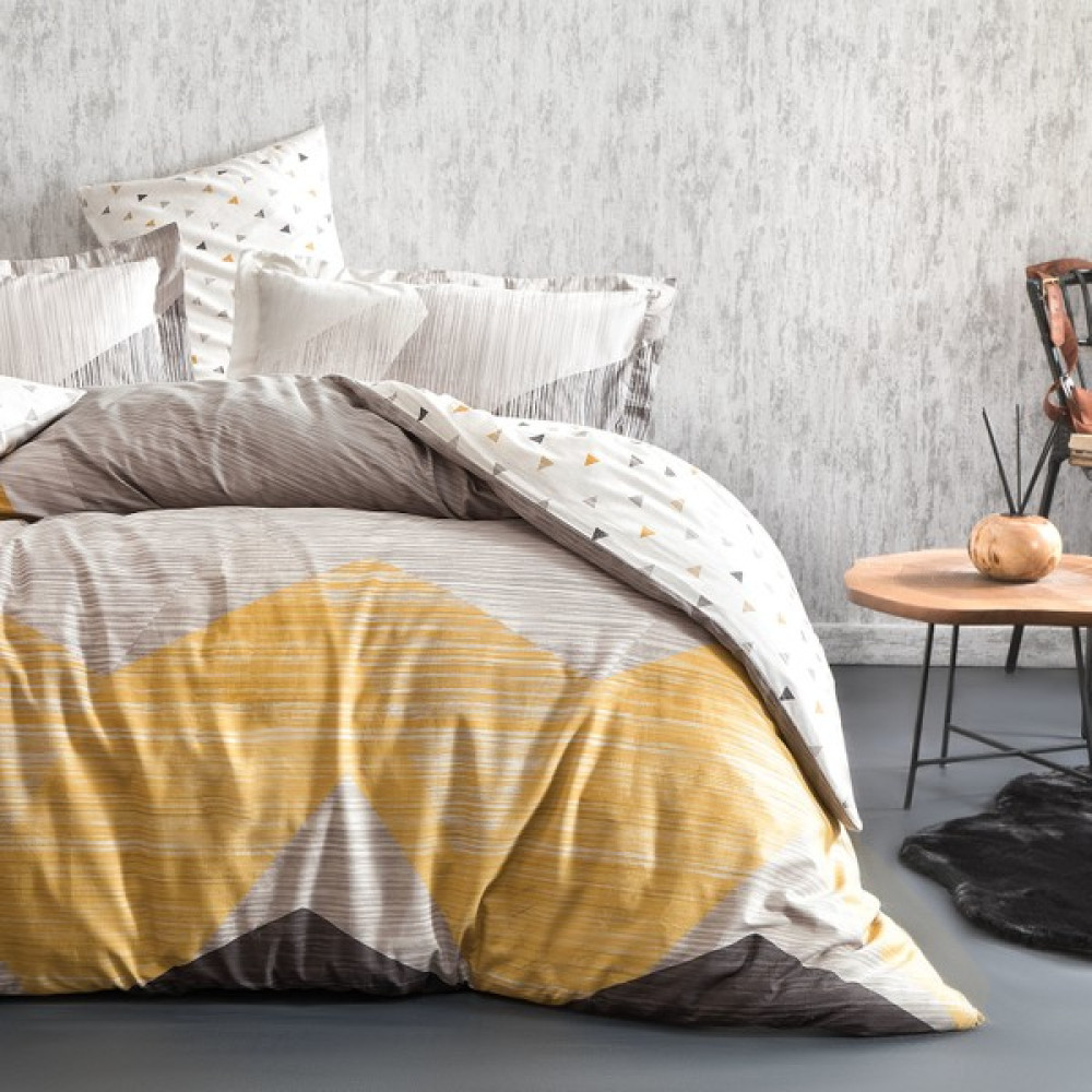 Yataş Bedding Aden Ranforce Nevresim Takımı - Gri (Tek Kişilik) - 160 x 220 cm - Renkli Nevresim Takımı Fiyatı