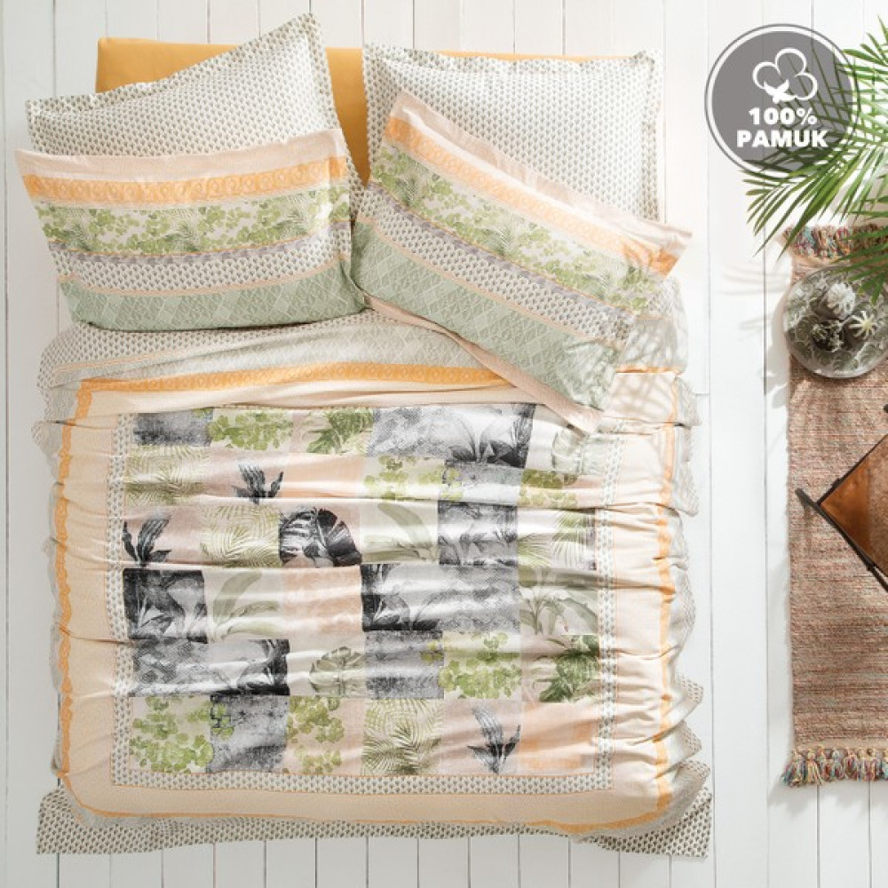 Yataş Bedding Blair Çift Kişilik Pike Takımı - Turuncu Pike & Pike Takımı Fiyatı