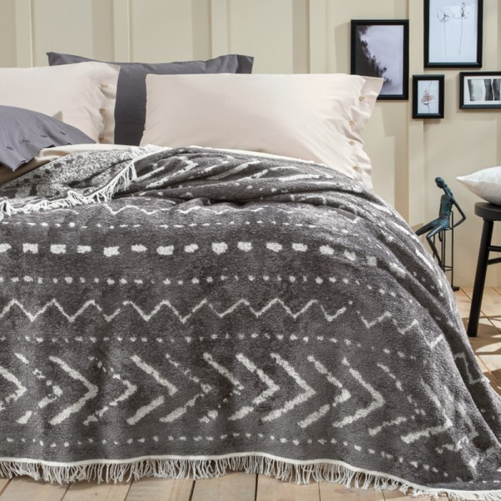 Yataş Bedding Cora Tek Kişilik Yatak Örtüsü - Antrasit - 170 x 240 cm Yatak Örtüsü Fiyatı