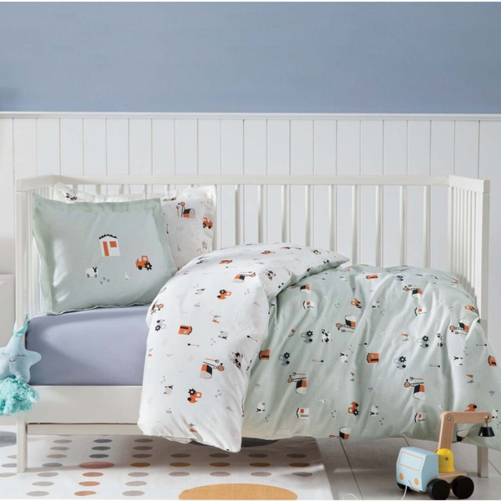 Yataş Bedding Farm Ranforce Bebek Nevresim Takımı - 100 x 150 cm - Nil Yeşili Bebek Nevresim Takımı Fiyatı