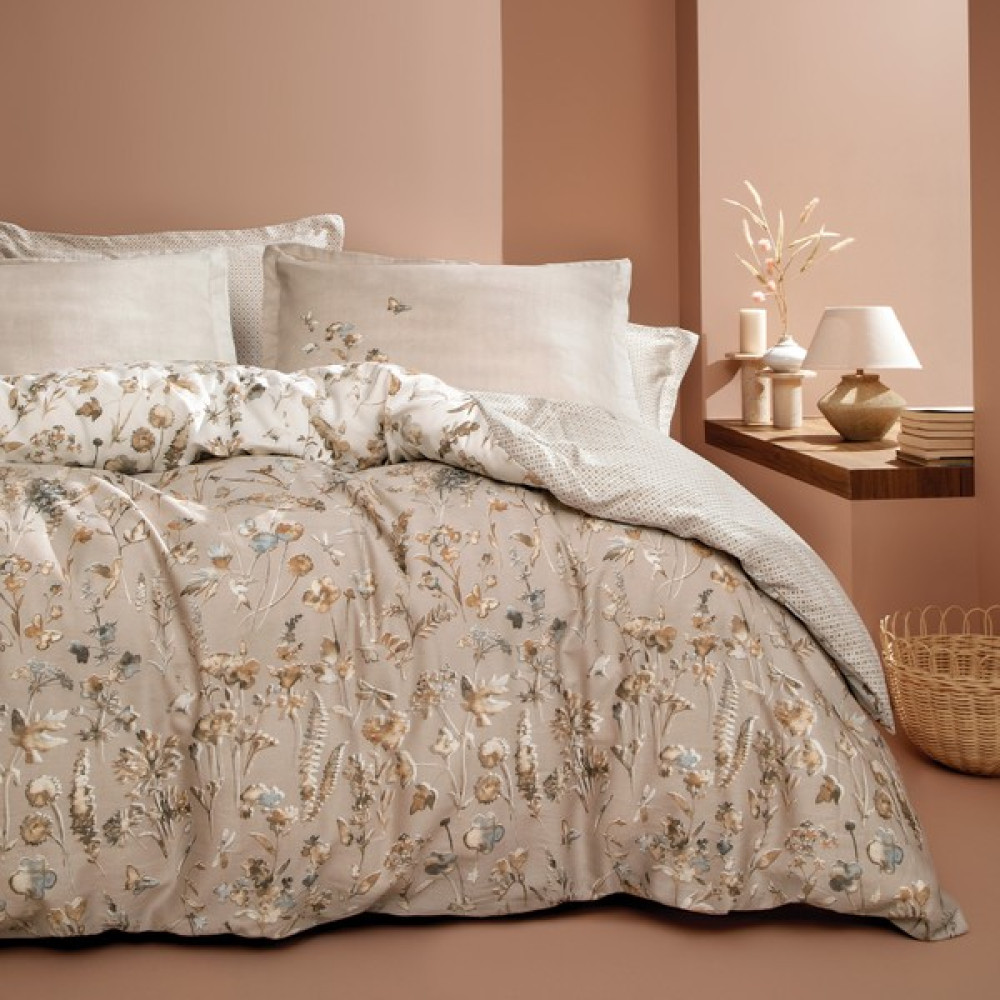 Yataş Bedding Katrina Çift Kişilik Saten Nevresim Takımı - Bej - 200 x 220 cm Nevresim Takımı Fiyatı