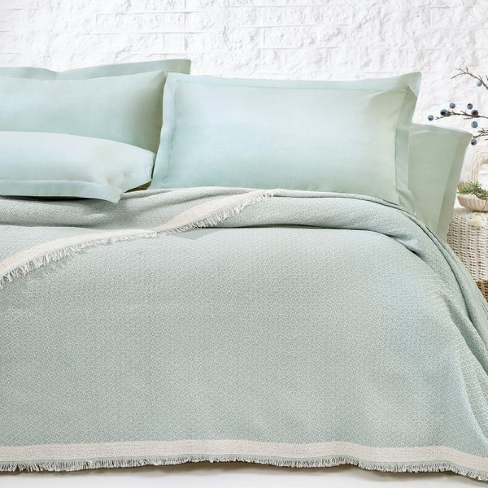 Yataş Bedding Maris Çift Kişilik Pike Takımı - Adaçayı - Yeşil Pike & Pike Takımı Fiyatı
