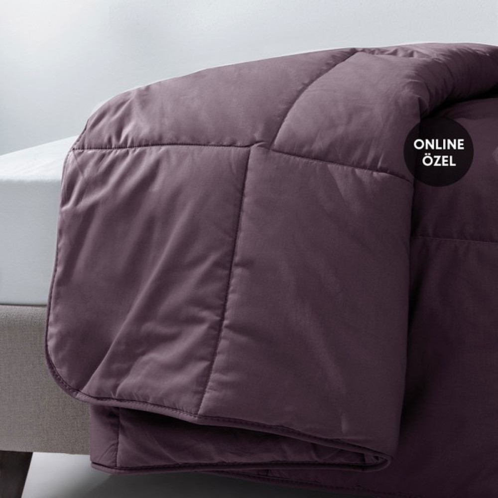 Yataş Bedding Mix&match Penny Tek Kişilik Yorgan - Mürdüm - 155 x 215 cm Yorgan Fiyatı