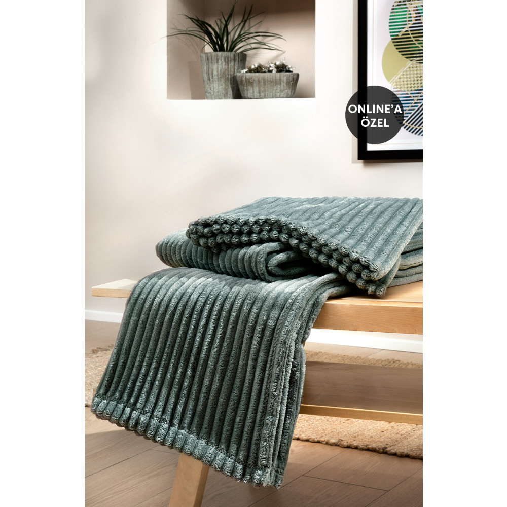 Yataş Holly Wellsoft Tv Battaniyesi 140x190 Cm - Haki 140 x 190 Beden Battaniye Fiyatı