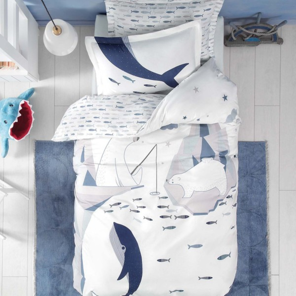 Yataş Mini Balea Ranforce Tek Kişilik Nevresim Takımı - 160 x 220 cm - Mavi Nevresim Takımı Fiyatı