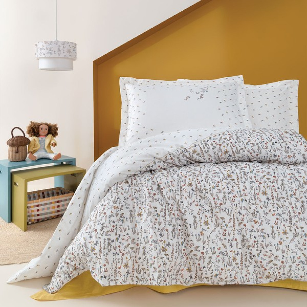Yataş Mini Dorine Tek Kişilik Ranforce %100 Pamuk Nevresim Takımı - Sarı - 160 x 220 cm Bebek Nevresim Takımı Fiyatı