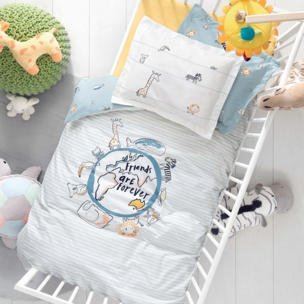Yataş Mini Friends Ranforce Bebek Nevresim Takımı - 100 x 150 cm - Nil Yeşili Bebek Nevresim Takımı Fiyatı