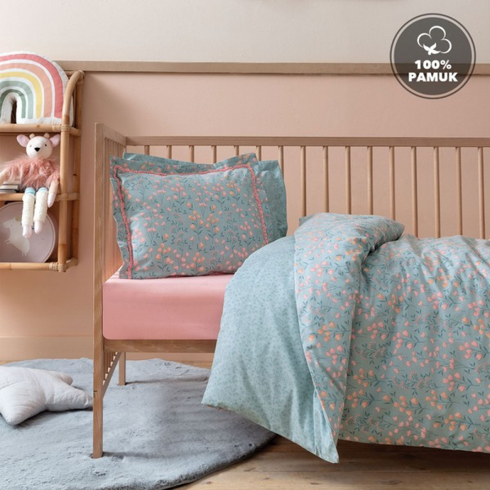 Yataş Mini Harpies Bebek Ranforce %100 Pamuk Nevresim Takımı - Mavi - 100 x 150 cm Bebek Nevresim Takımı Fiyatı