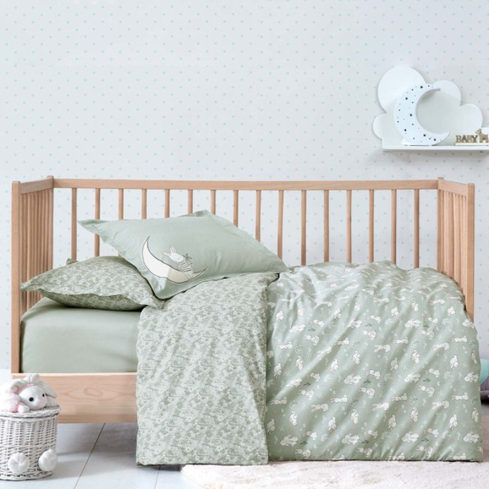 Yataş Mini Rabbit Ranforce Bebek Nevresim Takımı - 100 x 150 cm - Nil Yeşili Nevresim Takımı Fiyatı