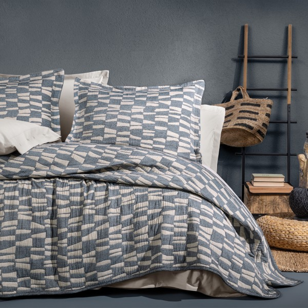 Yataş Tolina Çift Kişilik Yatak Örtüsü Seti - Indigo - 230 x 240 cm Yatak Örtüsü Fiyatı