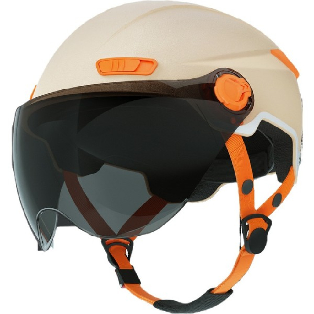 Yates Erkekler ve Kadınlar Için 3c Sertifikalı Kask Akülü Araba Yarım Kask (Yurt Dışından) - Beyaz - Turuncu Motorsiklet Kaskları Fiyatı
