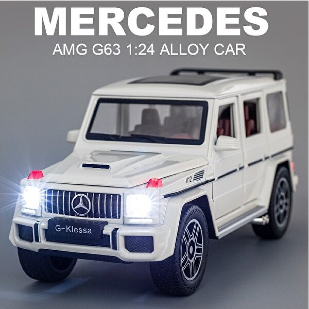 Yates Mercedes Büyük G63 Model Araba Off-Road Çocuk Hediye Alaşım Oyuncak Araba Simülasyon Araba Modeli (Yurt Dışından) - Beyaz Oyuncak Araç Fiyatı
