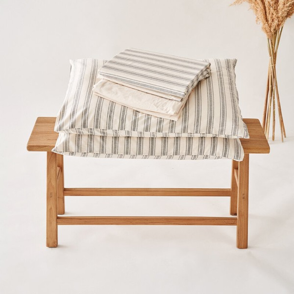 Yatsan Uykucu Line Nevresim Takımı %100 Pamuk Gri Tek Kişilik - 160 x 220 cm Nevresim Takımı Fiyatı
