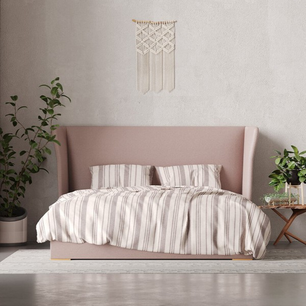 Yatsan Uykucu Line Nevresim Takımı %100 Pamuk Sütlü Kahve Çift Kişilik - 200 x 220 cm - Sütlü Kahverengi Nevresim Takımı Fiyatı