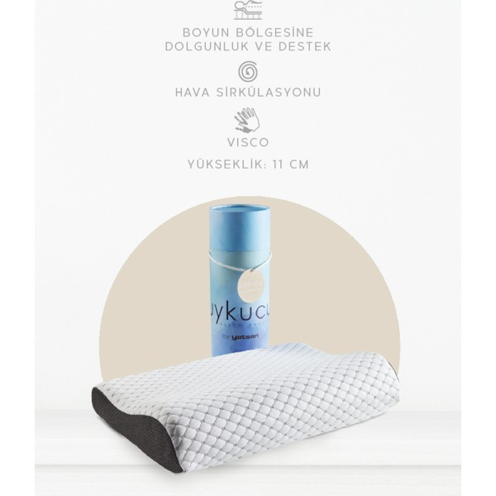 Yatsan Uykucu Visco Therapy Boyun Destekli Air Yastık - 55 x 36 cm - Beyaz Yastık Fiyatı