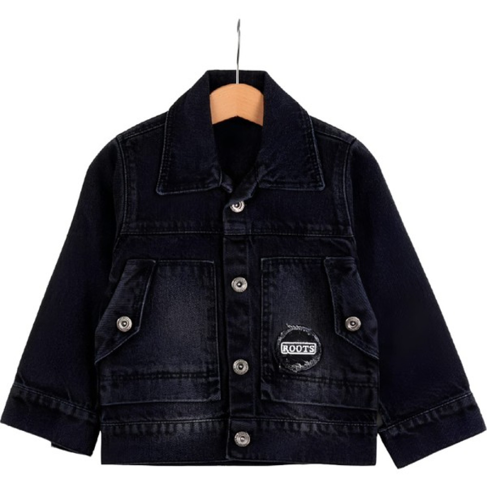 Yavrucak Kids Çocuk Kot Ceket Denim 3-12 Yaş Mavi ve Siyah Kız Çocuk Mont Fiyatı