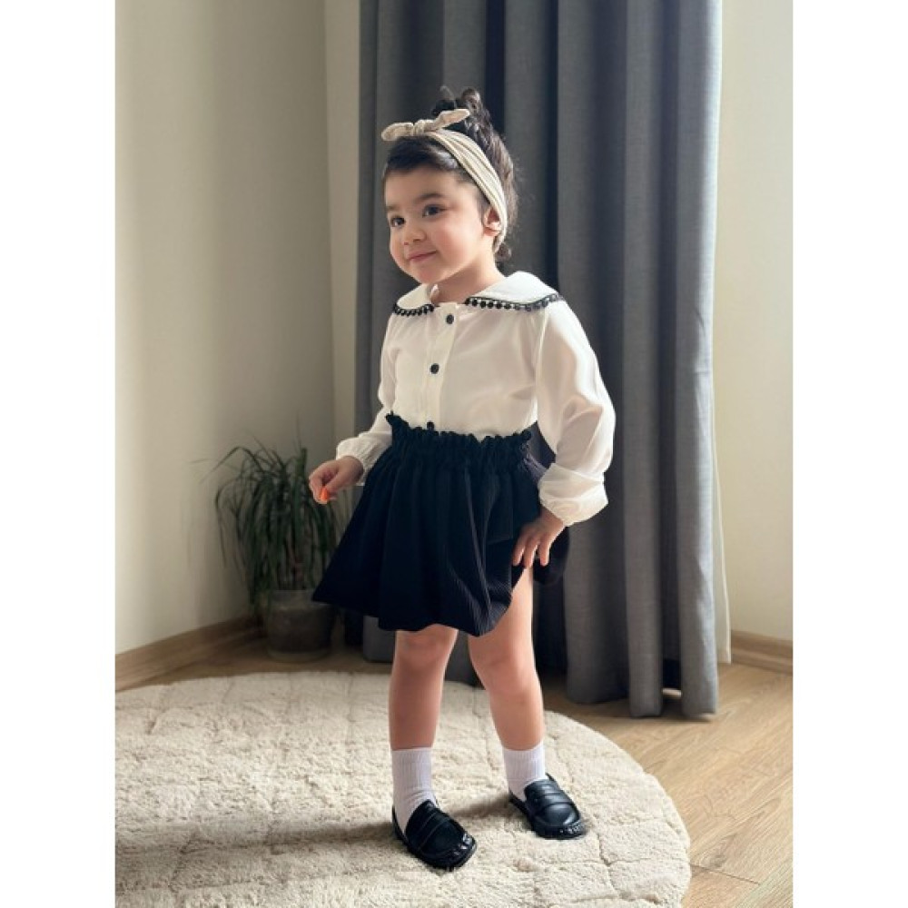 Yavrumsa Etekli Bebe Yaka 2’li Kız Takım Kız Çocuk Giyim Takımı Fiyatı