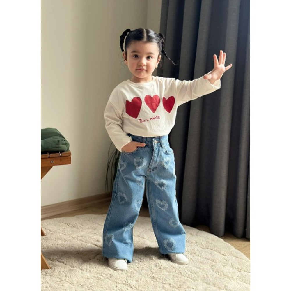 Yavrumsa Kalpli̇ Kot Pantolon 2’li Kız Takım Kız Çocuk Giyim Takımı Fiyatı
