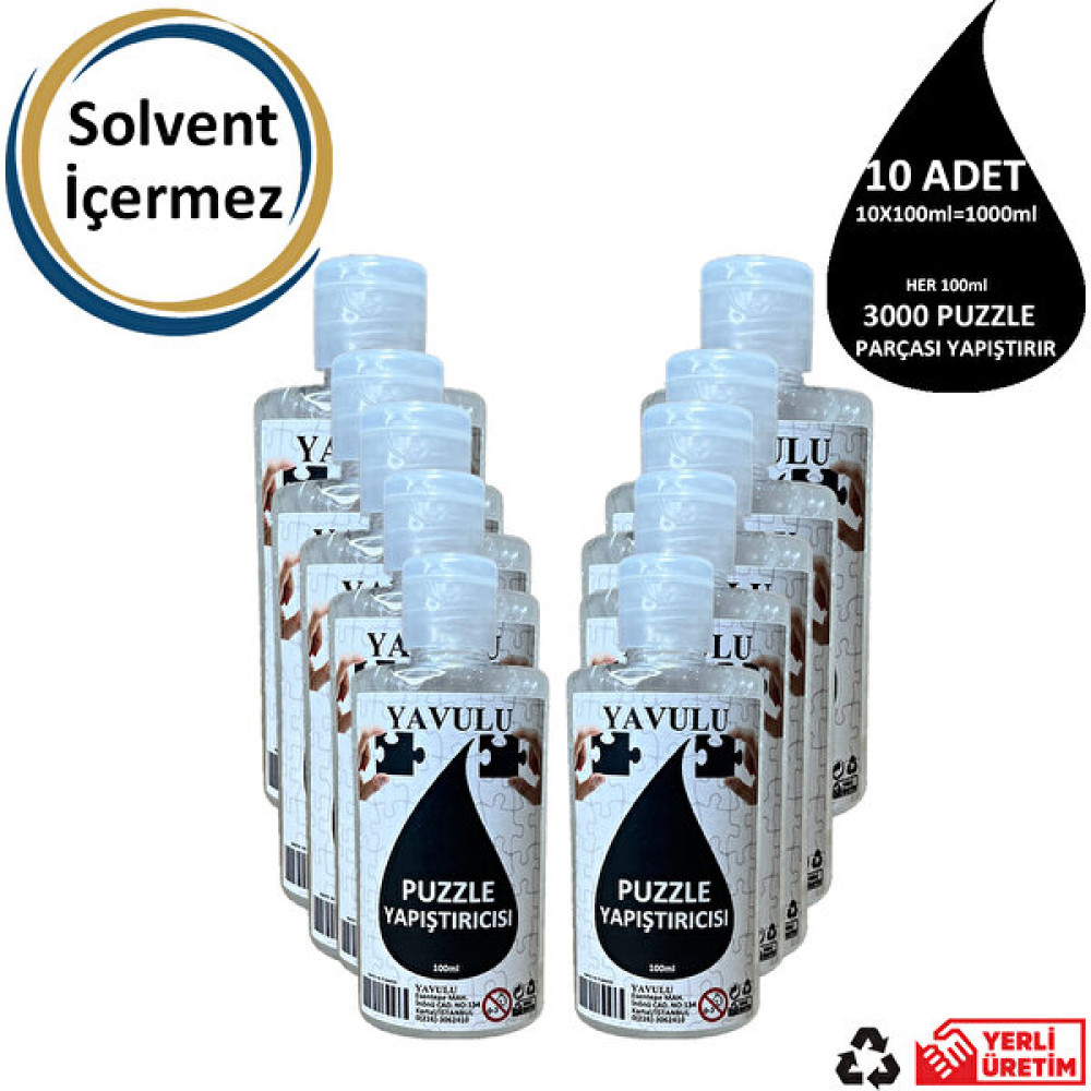 Yavulu Puzzle Yapıştırıcısı / Puzzle Koruyucusu / Puzzle Tutkalı (Şeffaf) 100 Ml (10 Adet ) Puzzle & Aksesuarları Fiyatı