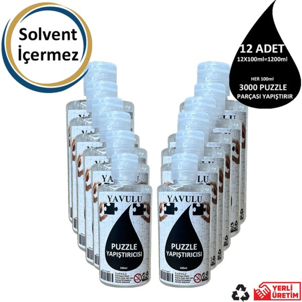 Yavulu Puzzle Yapıştırıcısı / Puzzle Koruyucusu / Puzzle Tutkalı (Şeffaf) 100 Ml (12 Adet ) Puzzle & Aksesuarları Fiyatı