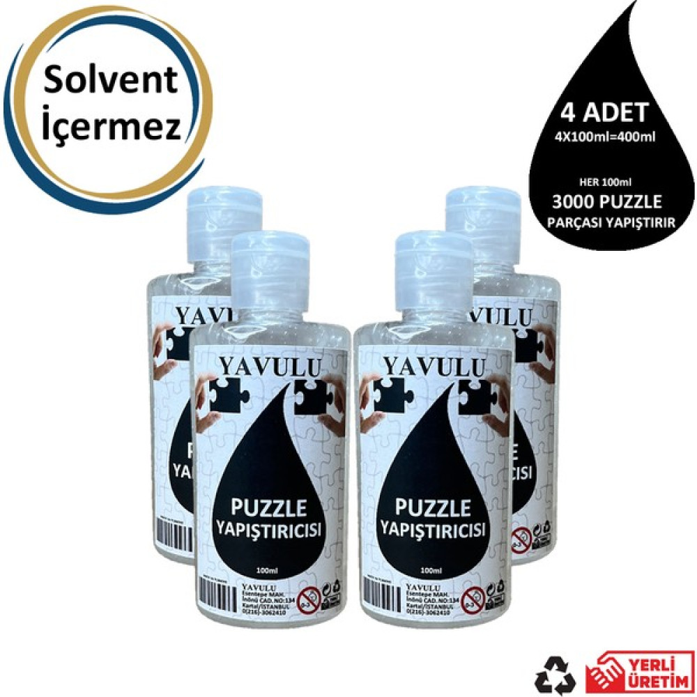 Yavulu Puzzle Yapıştırıcısı / Puzzle Koruyucusu / Puzzle Tutkalı (Şeffaf) 100 Ml (4 Adet ) Puzzle & Aksesuarları Fiyatı