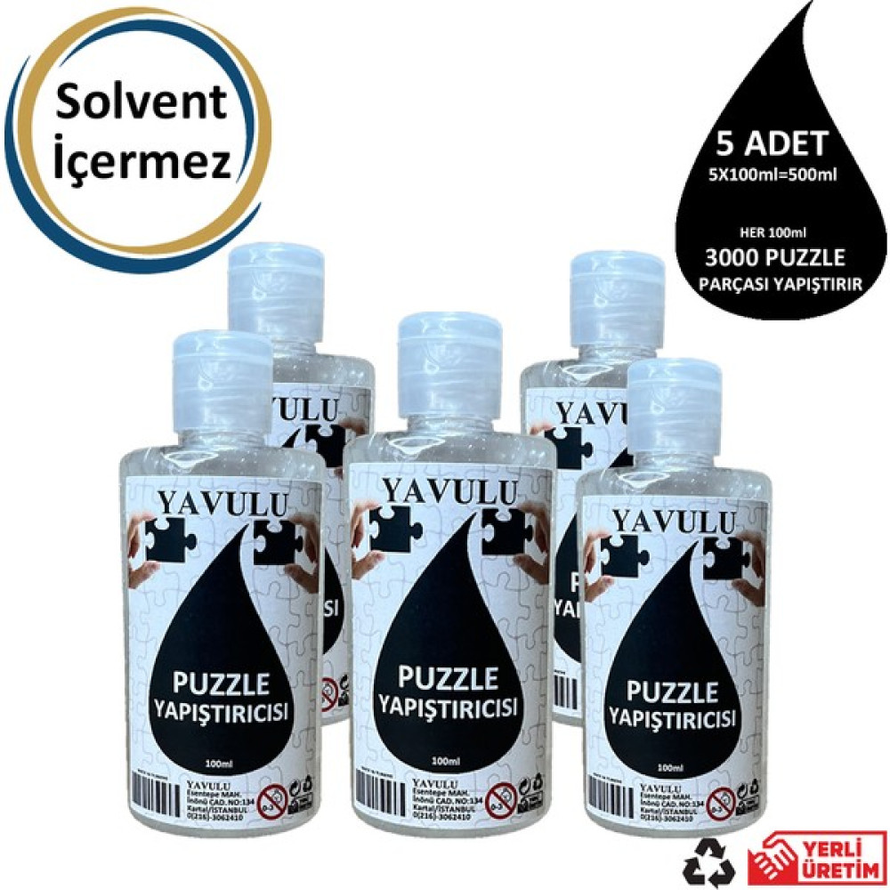 Yavulu Puzzle Yapıştırıcısı / Puzzle Koruyucusu / Puzzle Tutkalı (Şeffaf) 100 Ml (5 Adet ) Puzzle & Aksesuarları Fiyatı