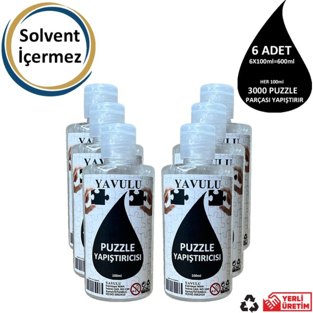 Yavulu Puzzle Yapıştırıcısı / Puzzle Koruyucusu / Puzzle Tutkalı (Şeffaf) 100 Ml (6 Adet ) Puzzle & Aksesuarları Fiyatı