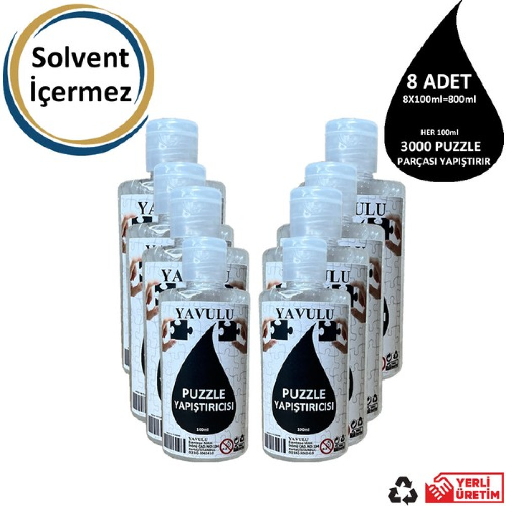 Yavulu Puzzle Yapıştırıcısı / Puzzle Koruyucusu / Puzzle Tutkalı (Şeffaf) 100 Ml (8 Adet ) Puzzle & Aksesuarları Fiyatı