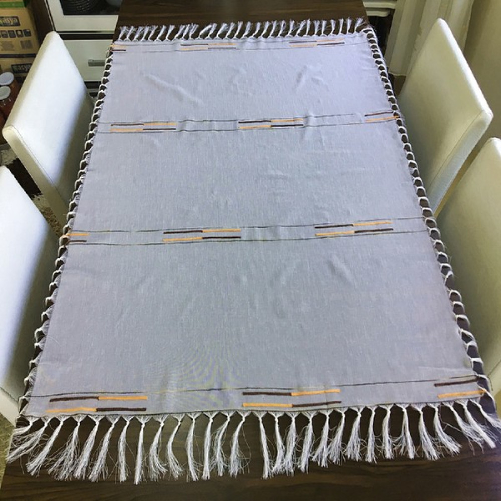 Yavuz Tekstil Saçaklı Şantuk Fiskos Leke Tutmaz Masa Örtüsü - Beyaz - 80 x 110 cm Masa Örtüsü Fiyatı