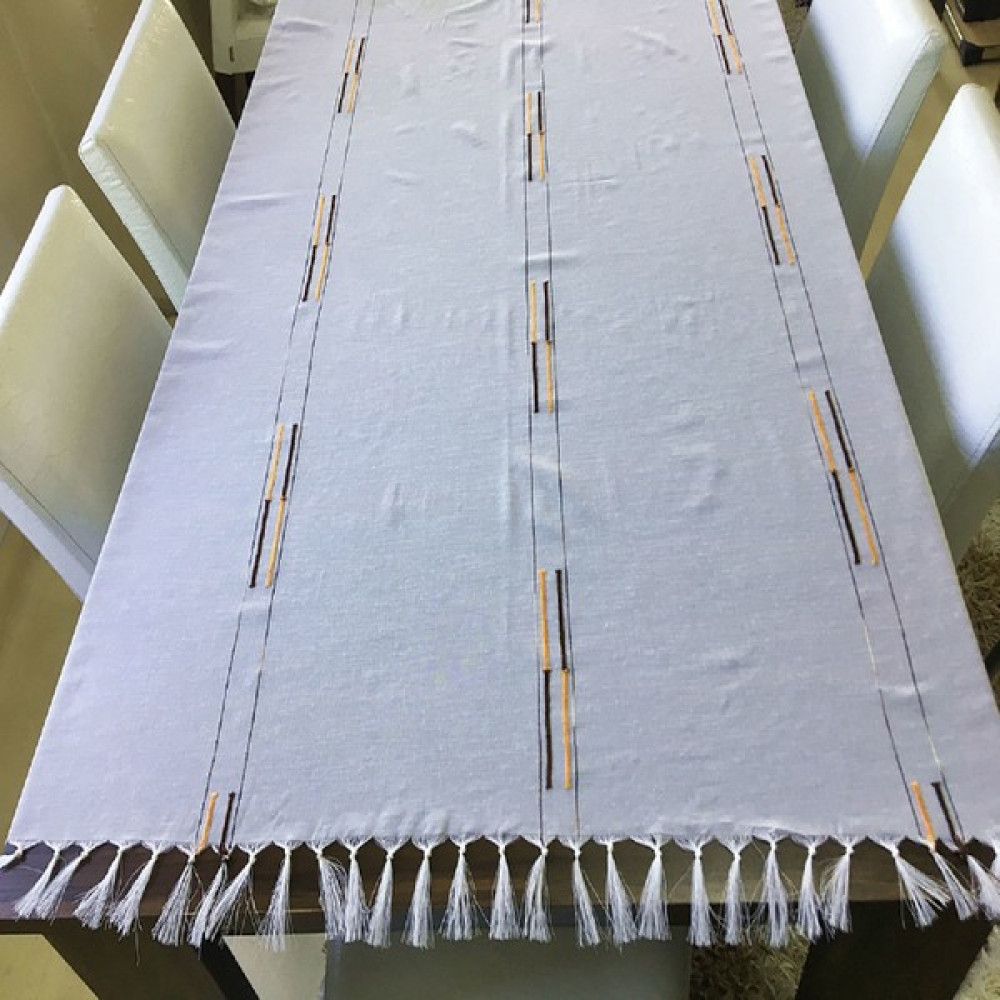 Yavuz Tekstil Saçaklı Şantuk Leke Tutmaz Masa Örtüsü - 140 x 180 cm - Beyaz Masa Örtüsü Fiyatı