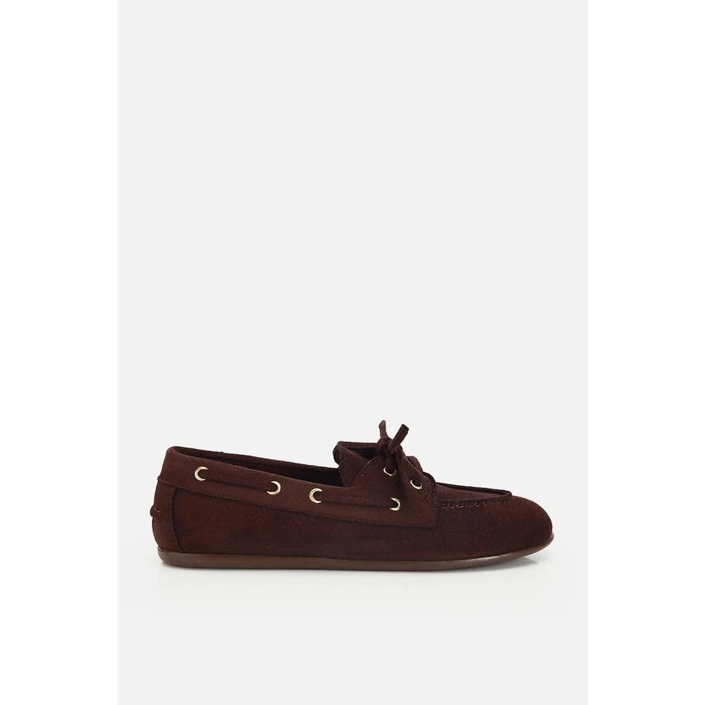 Yaya By Hotiç Kadın Kahverengi Süet Bağcık Detaylı Loafer Diğer Fiyatı