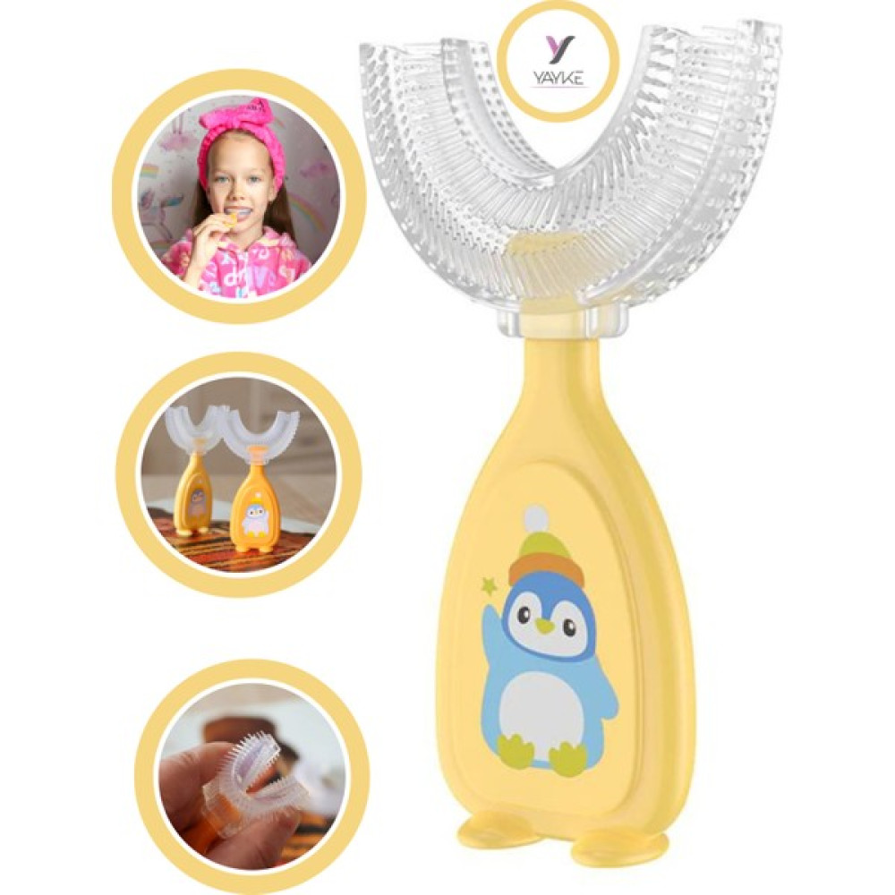 Yayke 0-6 Yaş Bebek Diş Fırçası Çocuk Diş Ağız Bakımı Fırçası Bebek Diş Kaşıyıcı Diş Fırçası (Sarı) Diş Fırçaları Fiyatı