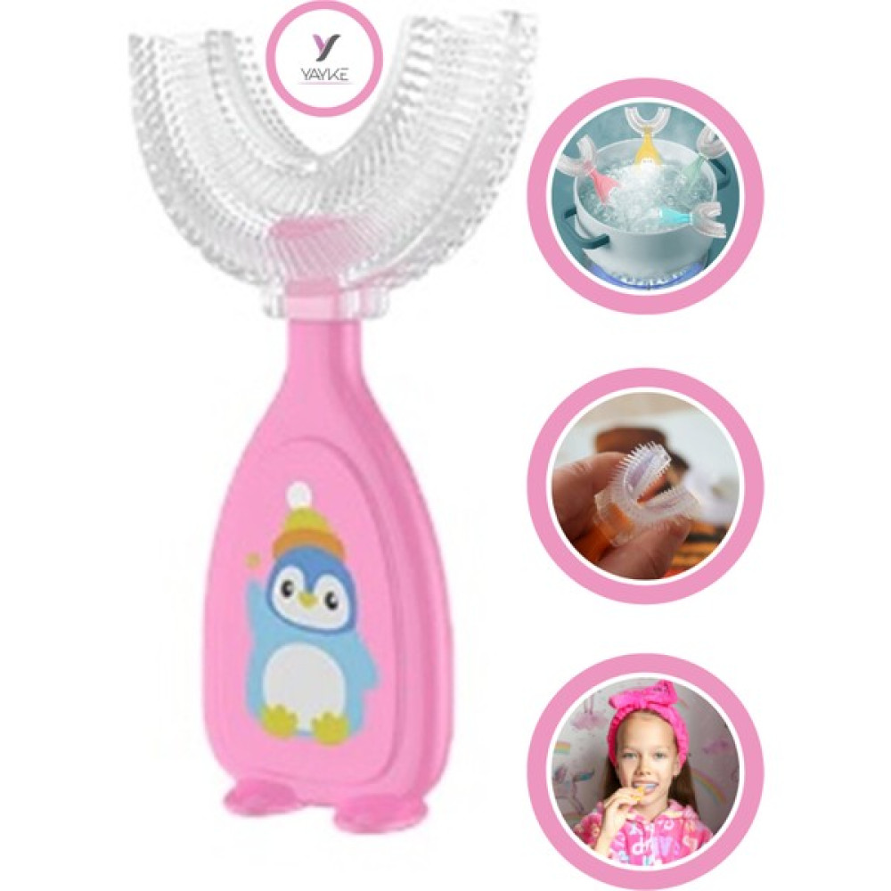 Yayke 0-6 Yaş Bebek Diş Fırçası Çocuk Diş Ağız Bakımı Fırçası Bebek Diş Kaşıyıcı Diş Fırçası(Pembe) Diş Fırçaları Fiyatı
