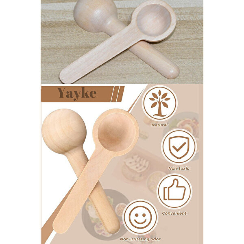 Yayke Mini Ahşap Kaşık Baharat Tuz Kaşık Baharat Reçeli Kahve Çeşni Bal Çayları Şeker (12 Adet) Çatal / Kaşık / Bıçak Takımları Fiyatı