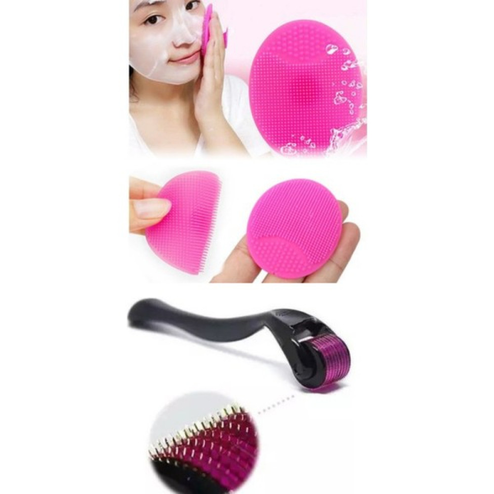 Yayke Titanyum Uçlu 540 Iğneli Dermaroller 0.5 mm +Cilt Temizleyici Slikon Yüz Pedi Temizleyici Cilt & Yüz Temizleme Cihazları Fiyatı