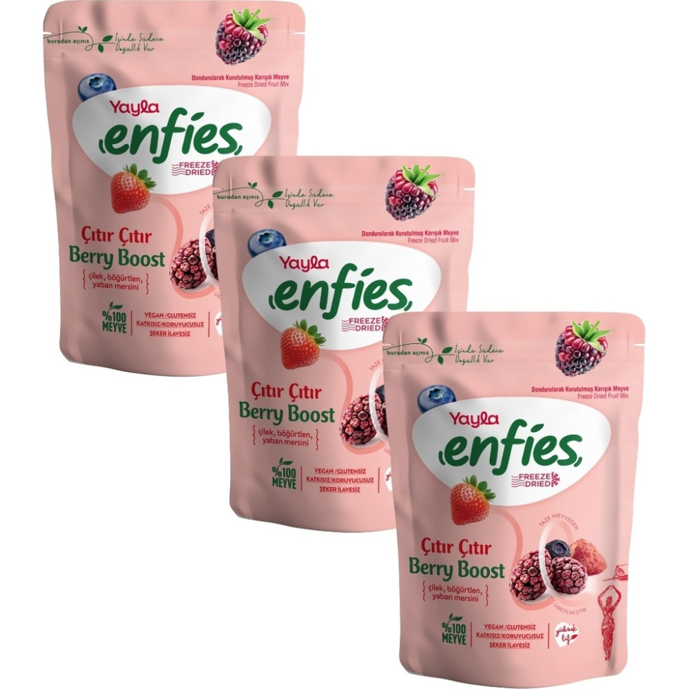 Yayla Enfies Freeze Dried Berry Boost 15 G X3 - 45 gr Kuru Meyve Fiyatı