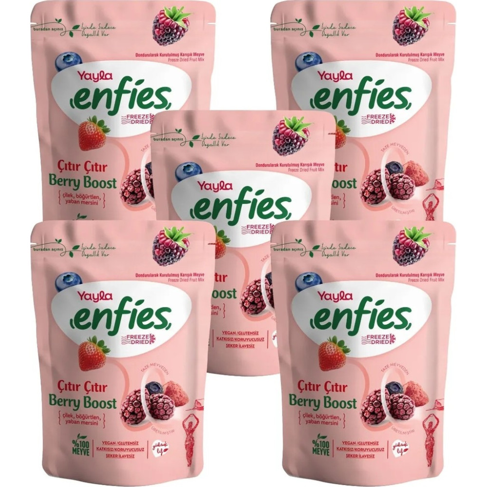Yayla Enfies Freeze Dried Berry Boost 15 G X5 - 75 gr Kuru Meyve Fiyatı