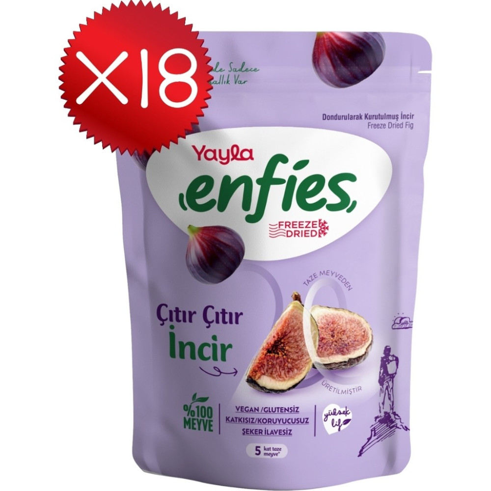 Yayla Enfies Freeze Dried Incir 20 G X18 - 360 gr Kuru Meyve Fiyatı